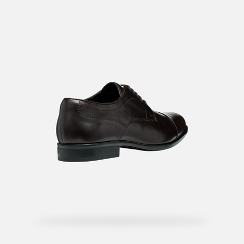 Chaussures en cuir IACOPO HOMME Brun fonc&eacute; - image number 4 | GEOX