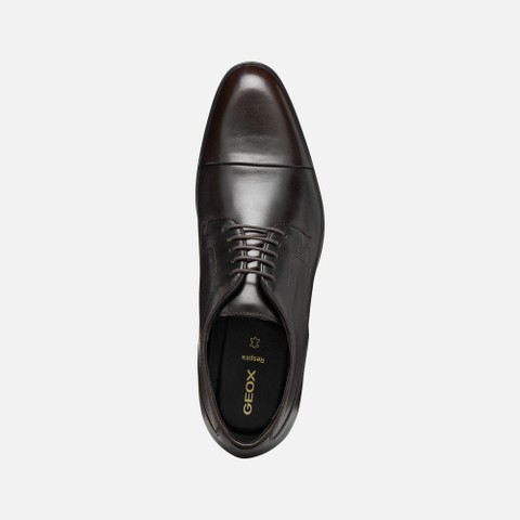 Chaussures en cuir IACOPO HOMME Brun fonc&eacute; - image number 5 | GEOX