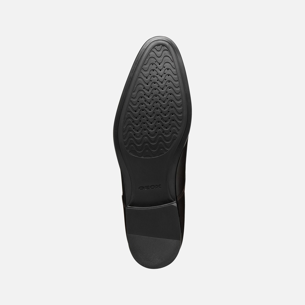 Chaussures en cuir IACOPO HOMME Brun fonc&eacute; - image number 6 | GEOX