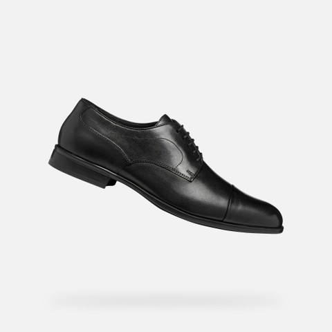 Scarpe in pelle IACOPO UOMO Nero | GEOX