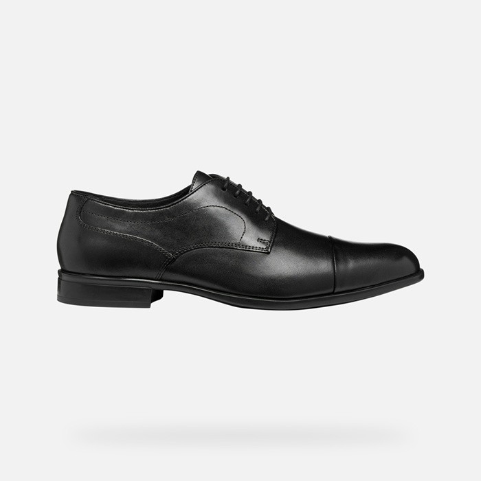 Leather shoes IACOPO MAN Black | GEOX