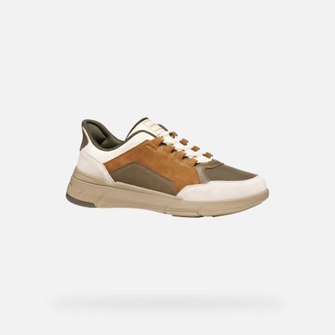 Sneaker slip in VITTOUR PLUS UOMO Verde militare/Beige chiaro - image number 2 | GEOX