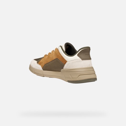 Sneaker slip in VITTOUR PLUS UOMO Verde militare/Beige chiaro - image number 3 | GEOX