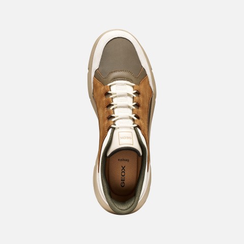 Sneaker slip in VITTOUR PLUS UOMO Verde militare/Beige chiaro - image number 5 | GEOX