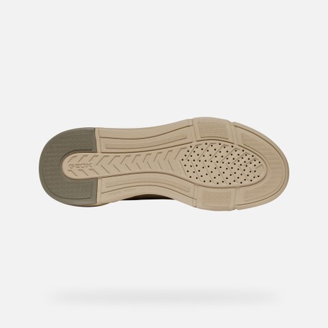Sneaker slip in VITTOUR PLUS UOMO Verde militare/Beige chiaro - image number 6 | GEOX