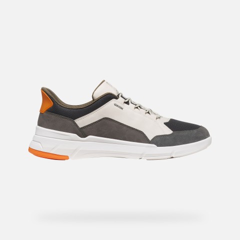Sapatilhas slip in VITTOUR PLUS HOMEM Branco leite/Cinzento escuro - image number 1 | GEOX