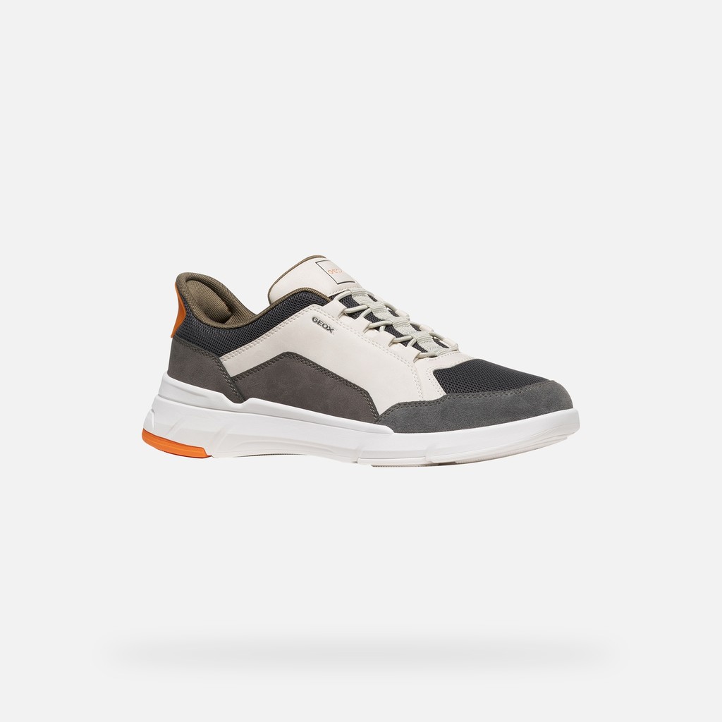 Sapatilhas slip in VITTOUR PLUS HOMEM Branco leite/Cinzento escuro - image number 2 | GEOX