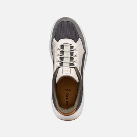 Sapatilhas slip in VITTOUR PLUS HOMEM Branco leite/Cinzento escuro - image number 5 | GEOX