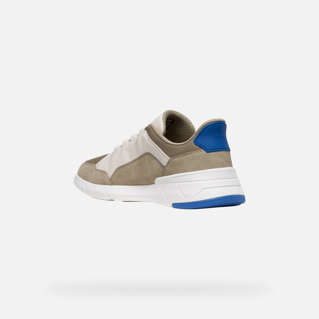 Sapatilhas slip in VITTOUR PLUS HOMEM Branco leite/Bege - image number 3 | GEOX