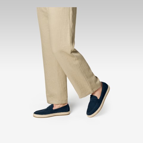 Suede loafers PANTELLERIA MAN Navy - image number 1 | GEOX