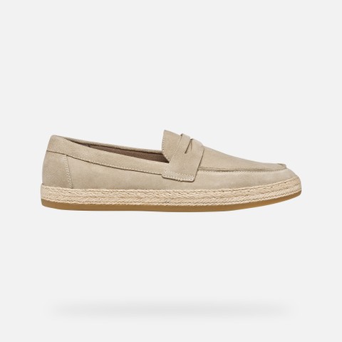 Suede loafers PANTELLERIA MAN Sand - image number 1 | GEOX