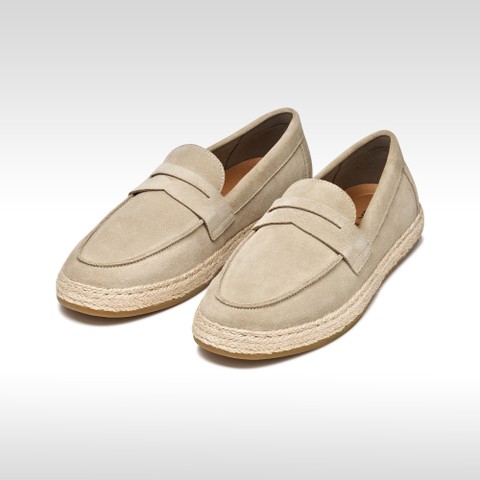 Suede loafers PANTELLERIA MAN Sand - image number 2 | GEOX