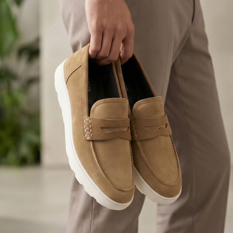Suede loafers SPHERICA ECUB-1 B MAN Toffee - image number 1 | GEOX