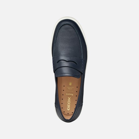 Leather loafers SPHERICA ECUB-1 B MAN Navy - image number 5 | GEOX