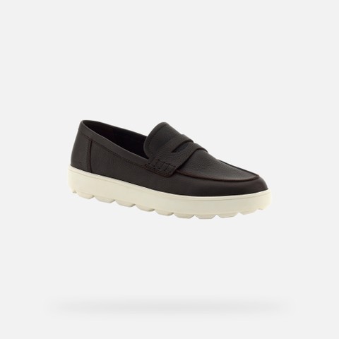 Leather loafers SPHERICA ECUB-1 B MAN Coffee - image number 2 | GEOX