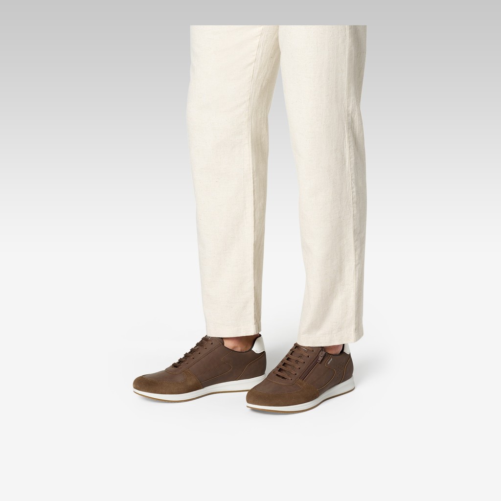 Low top sneakers AVERY MAN Brown cotto - image number 1 | GEOX