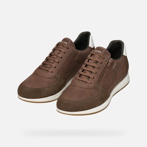 Low top sneakers AVERY MAN Brown cotto - image number 7 | GEOX
