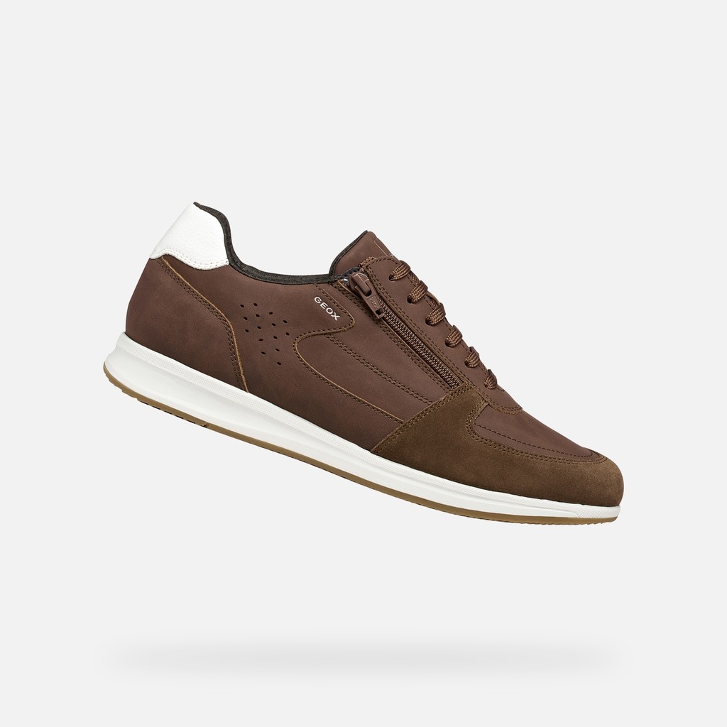 Low top sneakers AVERY MAN Brown cotto - image number 0 | GEOX