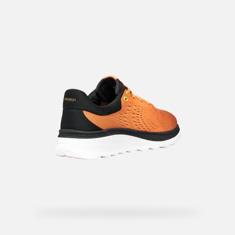 Niedrige Sneakers SPHERICA ACTIF X1 HERR Orange/Schwarz - image number 4 | GEOX