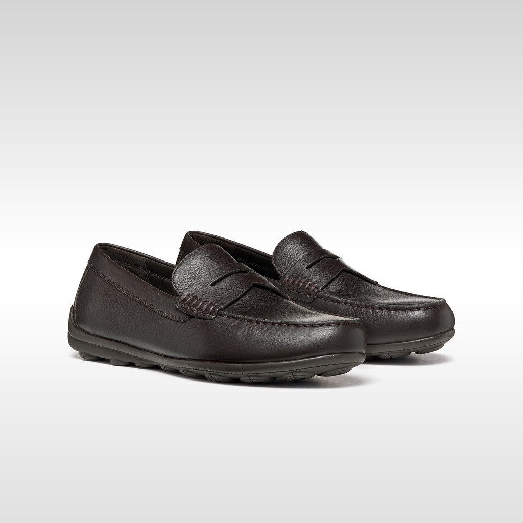 Leather dress loafers SPHERICA EC16 MAN Coffee - image number 7 | GEOX