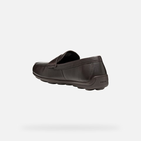 Leather dress loafers SPHERICA EC16 MAN Coffee - image number 3 | GEOX