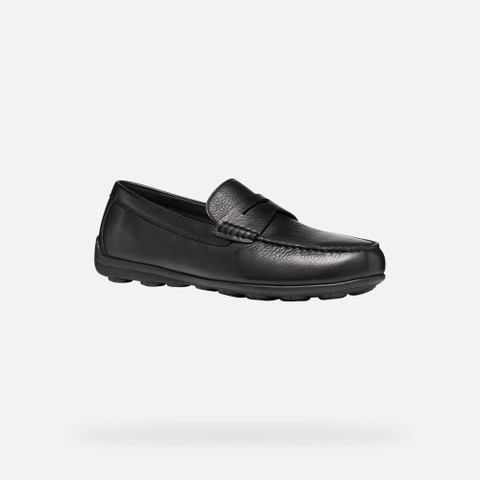 Leather dress loafers SPHERICA EC16 MAN Black - image number 2 | GEOX
