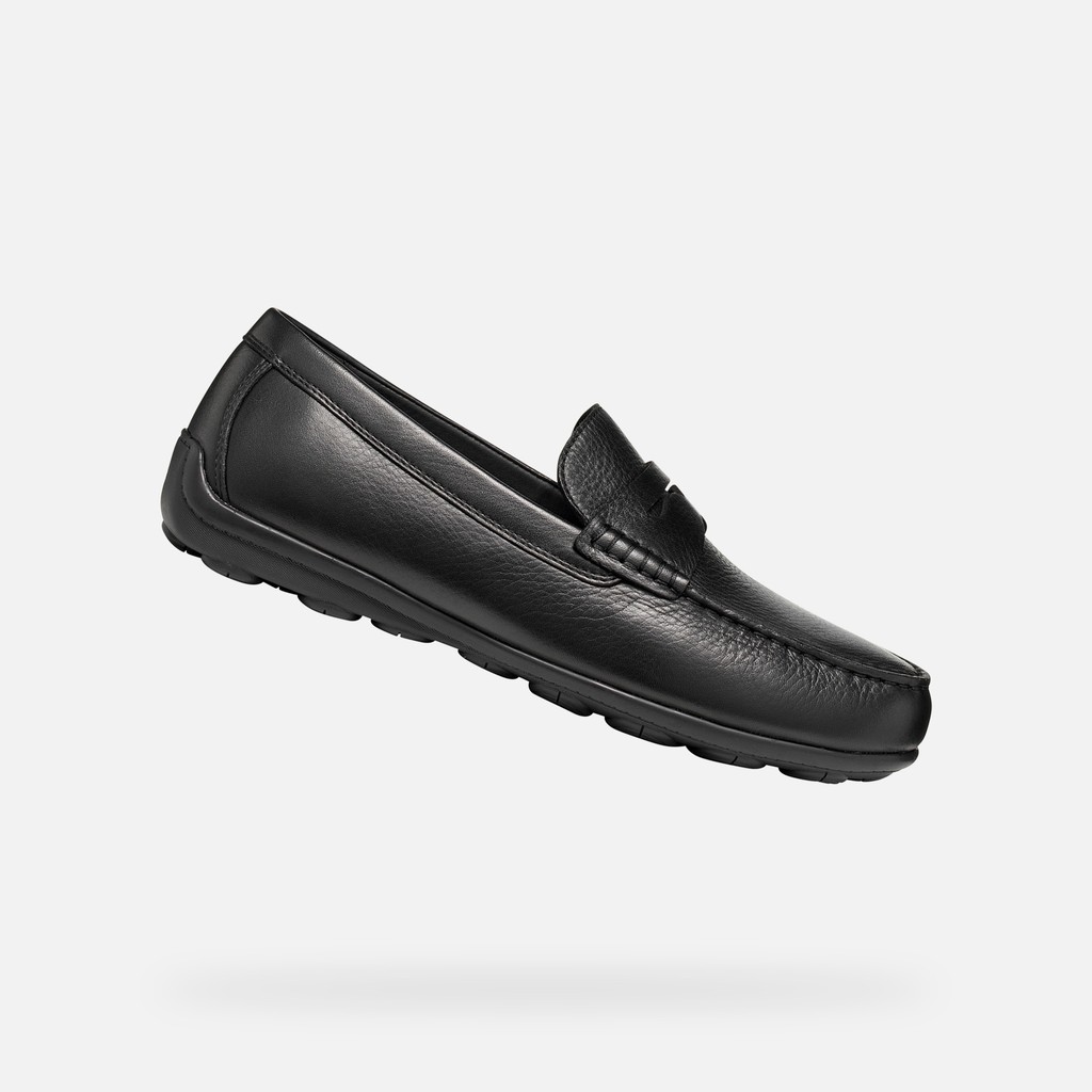 Leather dress loafers SPHERICA EC16 MAN Black - image number 0 | GEOX