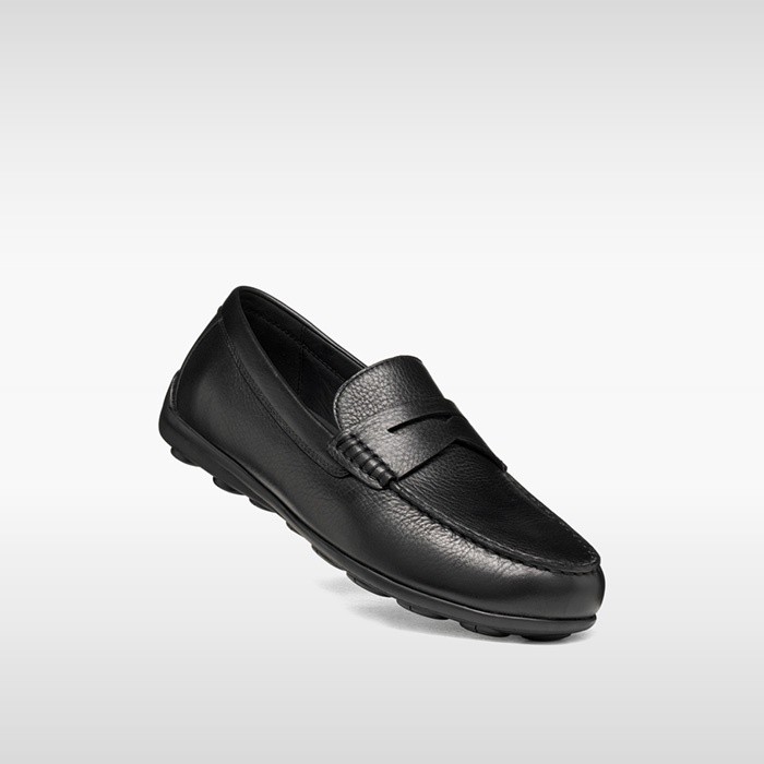 Mocassins en cuir &eacute;l&eacute;gants SPHERICA EC16 HOMME Noir | GEOX