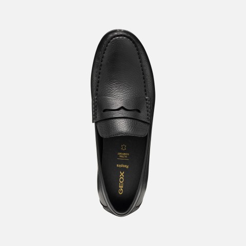Leather dress loafers SPHERICA EC16 MAN Black - image number 5 | GEOX