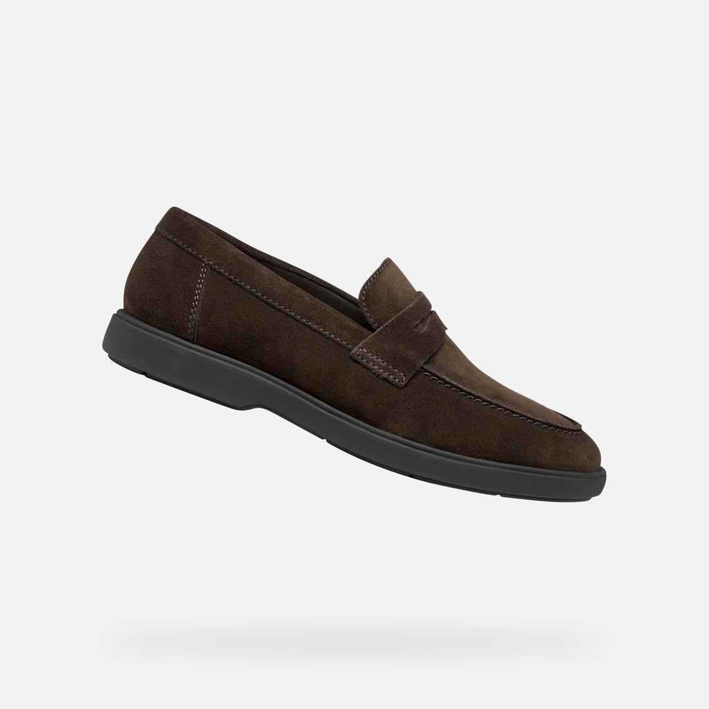 Wildledermokassins SPHERICA EC17 HERR Dunkelbraun - image number 0 | GEOX