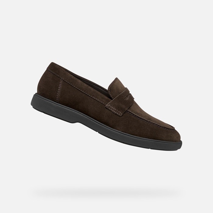 Wildledermokassins SPHERICA EC17 HERR Dunkelbraun | GEOX