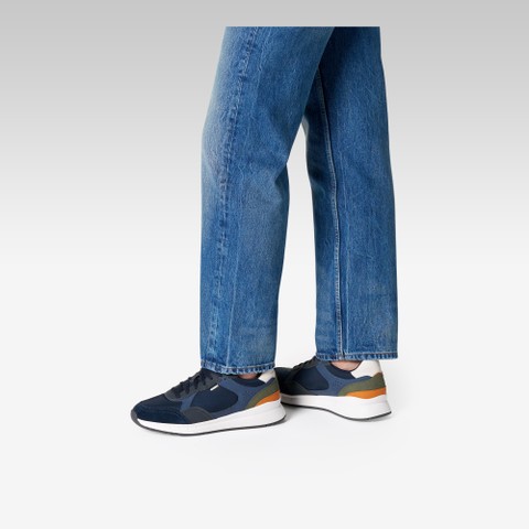 Low top sneakers BRANTHON MAN Dark Avio/Navy - image number 1 | GEOX