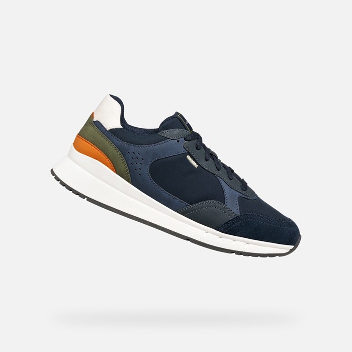 Low top sneakers BRANTHON MAN Dark Avio/Navy | GEOX
