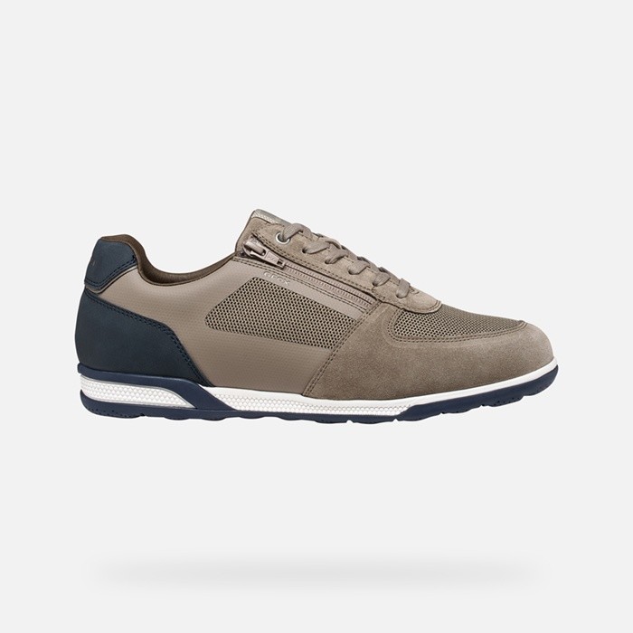 Sneakers basse SPHERICA ACTIF X3 UOMO Taupe/Blu navy scuro | GEOX