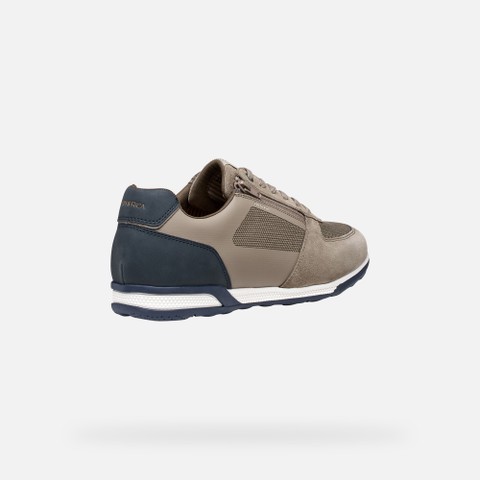 Sneakers basse SPHERICA ACTIF X3 UOMO Taupe/Blu navy scuro - image number 4 | GEOX