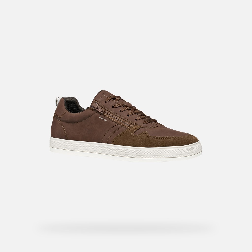 Low top sneakers SERIFOS MAN Brown cotto - image number 2 | GEOX