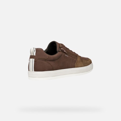 Low top sneakers SERIFOS MAN Brown cotto - image number 4 | GEOX