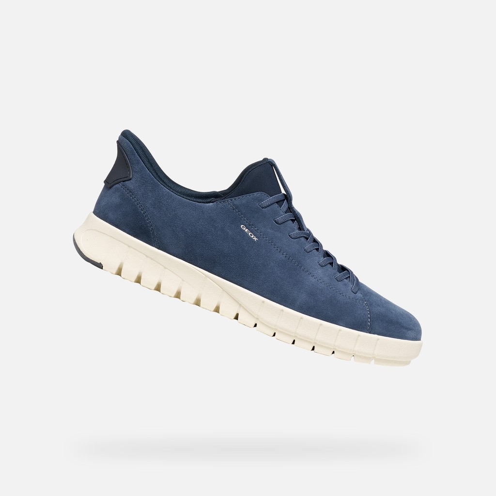 Baskets slip in FLEXTRIDE PLUS HOMME Bleu fonc&eacute; - image number 0 | GEOX