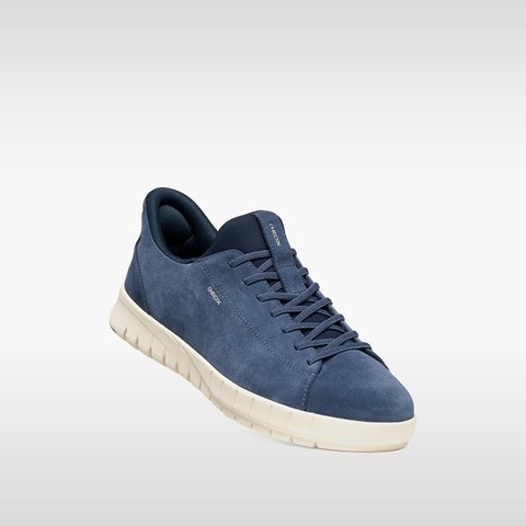 Baskets slip in FLEXTRIDE PLUS HOMME Bleu fonc&eacute; - image number 4 | GEOX