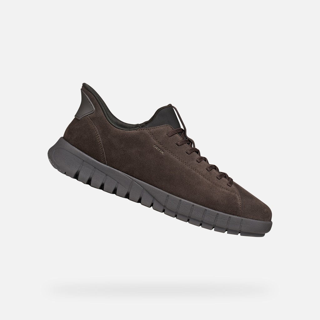 Slip in sneakers FLEXTRIDE PLUS MAN Chocolate - image number 0 | GEOX