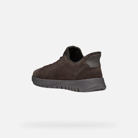 Slip in sneakers FLEXTRIDE PLUS MAN Chocolate - image number 3 | GEOX