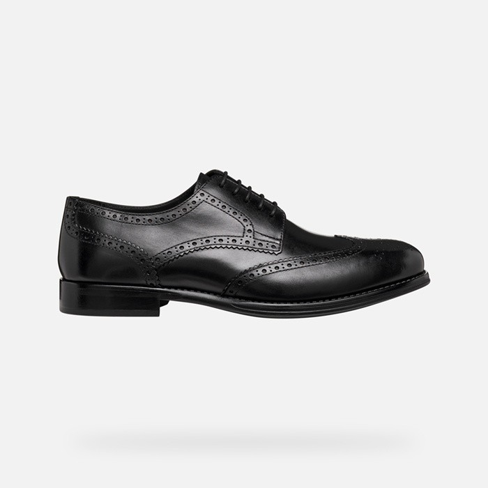 Leather shoes BARBERIGO MAN Black | GEOX