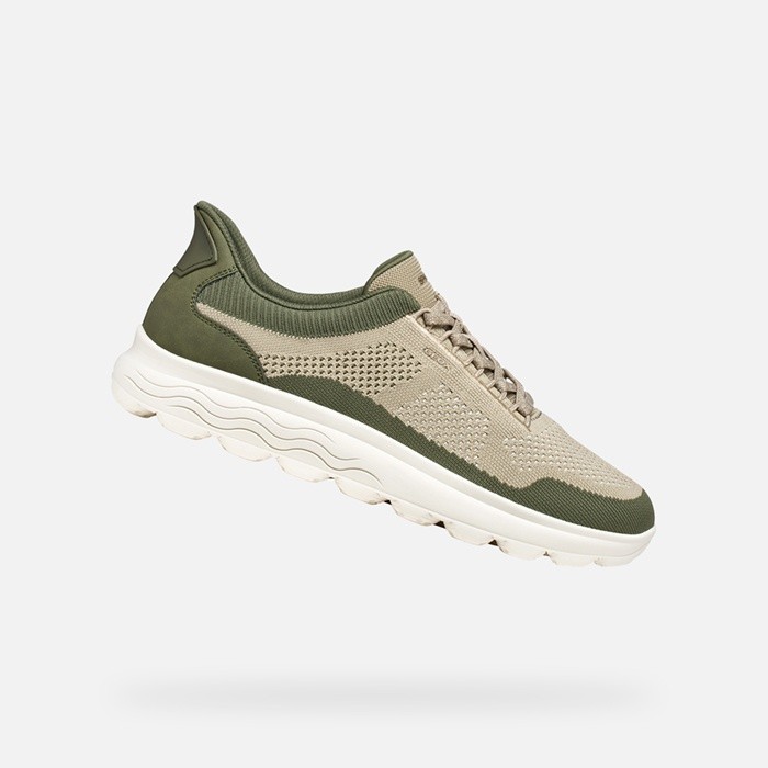 Slip in sneakers SPHERICA PLUS MAN Olive/Sand | GEOX