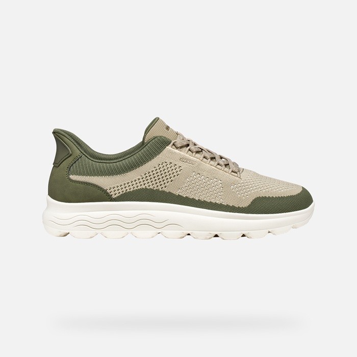 Slip in sneakers SPHERICA PLUS MAN Olive/Sand | GEOX