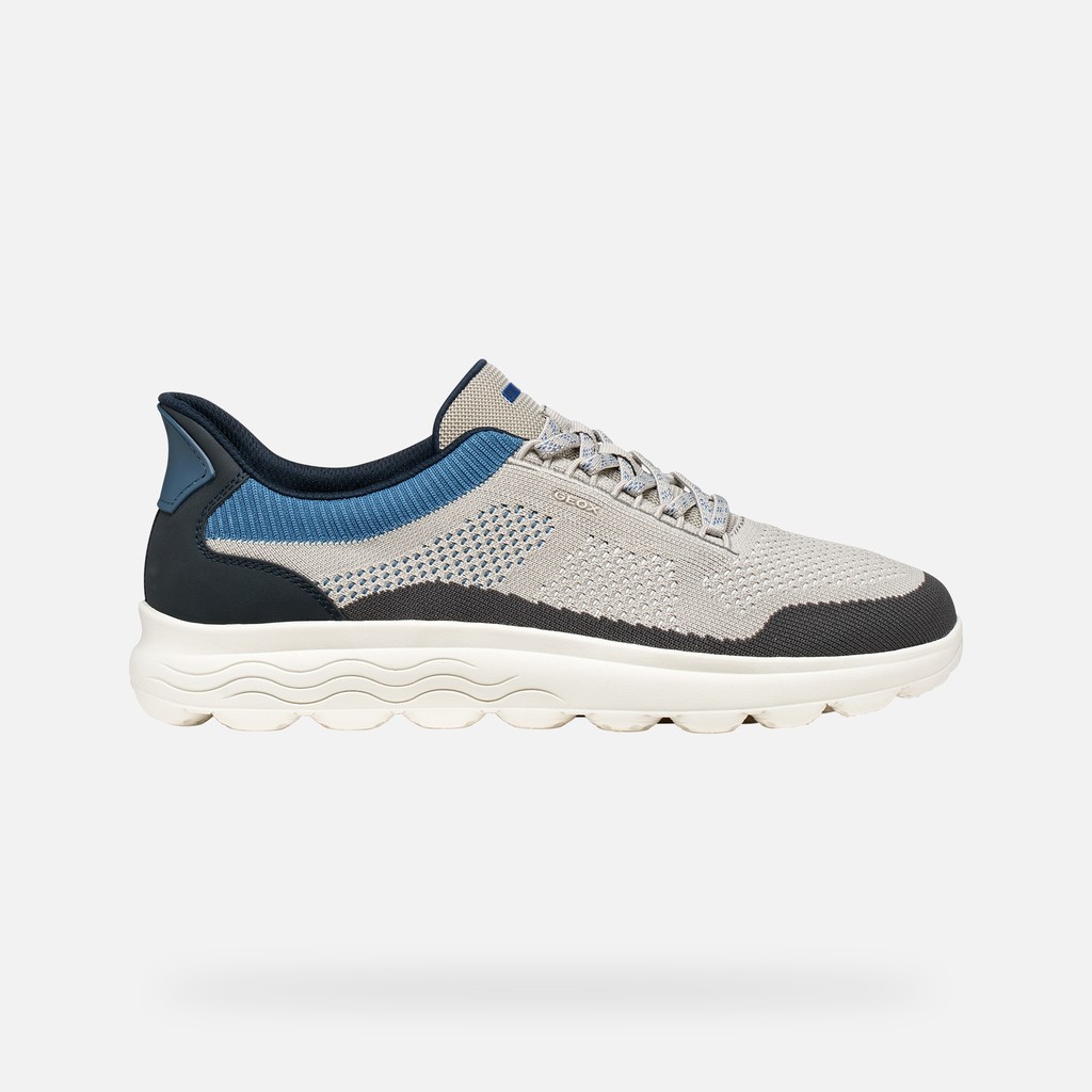 Slip in sneakers SPHERICA PLUS MAN Light Grey/Navy - image number 1 | GEOX
