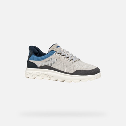 Slip in sneakers SPHERICA PLUS MAN Light Grey/Navy - image number 2 | GEOX