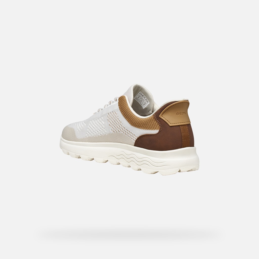 Slip in sneakers SPHERICA PLUS MAN Off White/Brown - image number 3 | GEOX