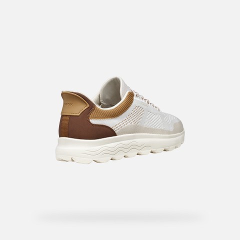 Slip in sneakers SPHERICA PLUS MAN Off White/Brown - image number 4 | GEOX