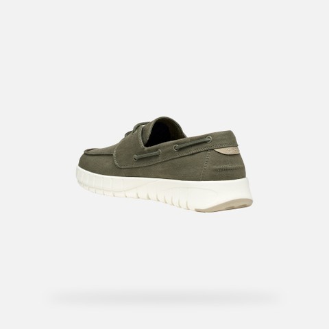 Mocassins bateau FLEXTRIDE HOMME Vert Olive Clair - image number 3 | GEOX