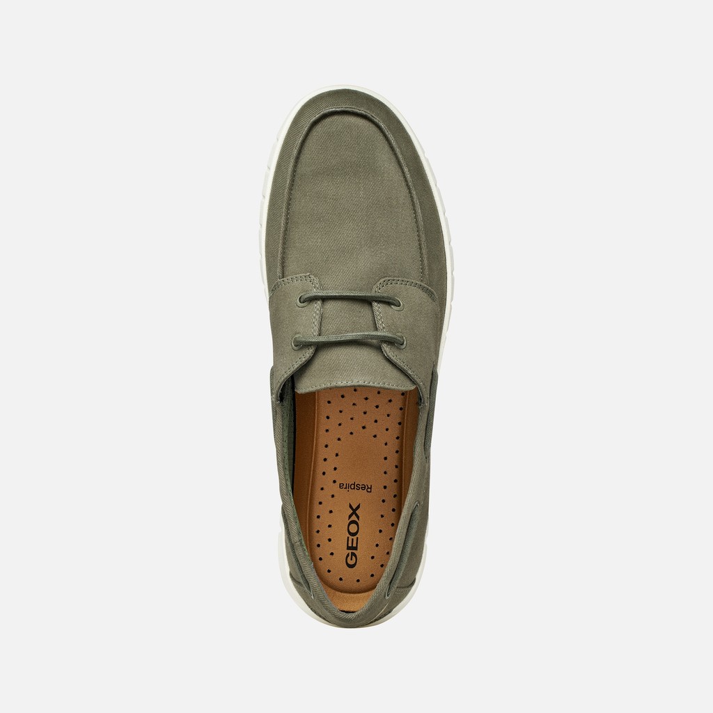 Mocassins bateau FLEXTRIDE HOMME Vert Olive Clair - image number 5 | GEOX